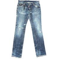 MADE IN ITALY製 DSQUARED2 ダメージ加工デニムパンツ インディゴ 46サイズ