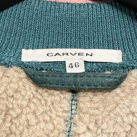 CARVEN MA-1型 裏ムートンラムスウェードレザージャケット ダークグリーン 46サイズ