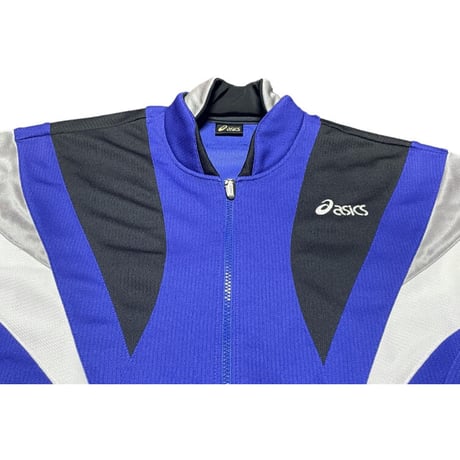 MADE IN JAPAN製 90's asics World Performanceモデル フルジップトラックジャケット ブルー Mサイズ相当