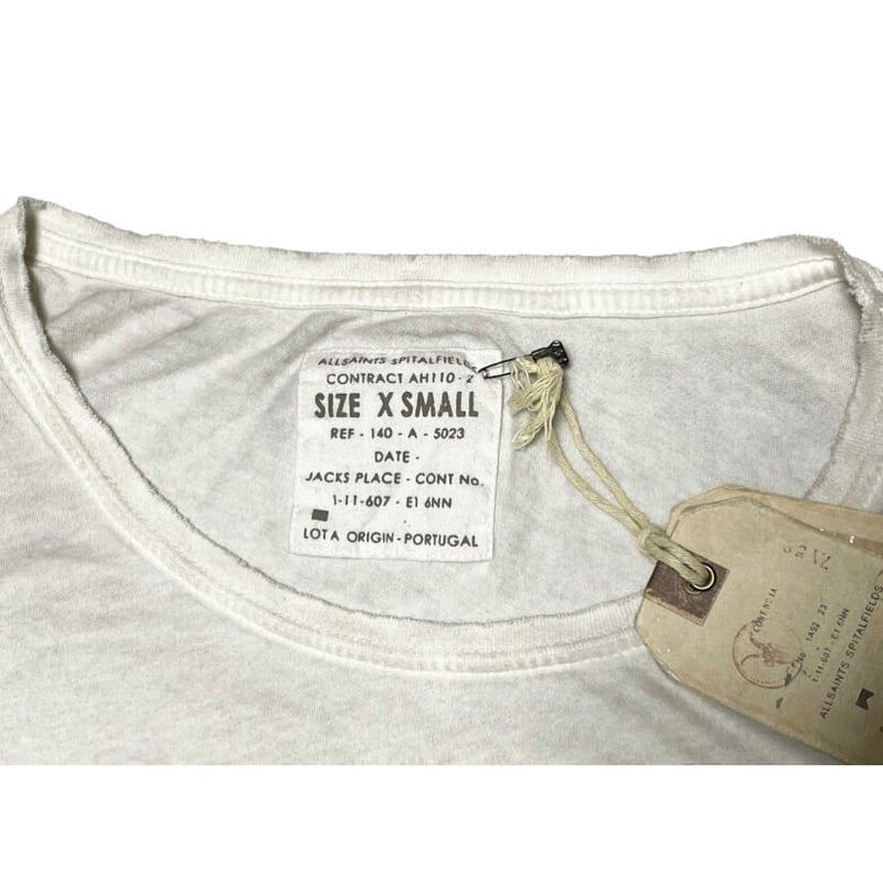 ☆タグ付き新古品☆ ALLSAINTS SPITALFIELDS Tシャツ グレージュ XSサ