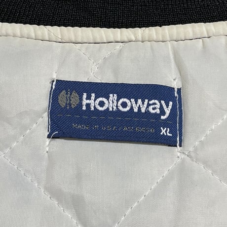 MADE IN USA製 Holloway 襟付きナイロンスタジャン ブラック XLサイズ