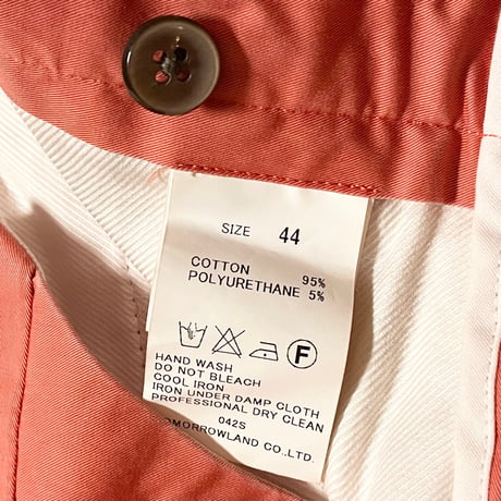 MADE IN JAPAN製 TOMORROWLAND PILGRIM コットンハーフパンツ オレンジ 44サイズ