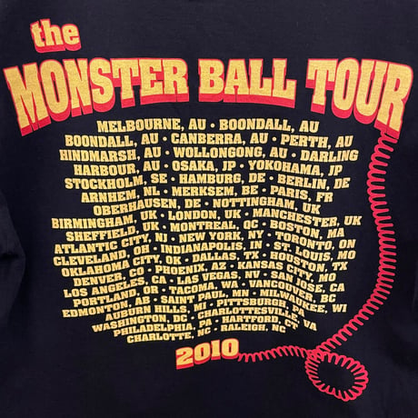 LADY GAGA THE MONSTER BALL TOUR 2010 半袖Tシャツ SHOOTボディ ブラック Mサイズ
