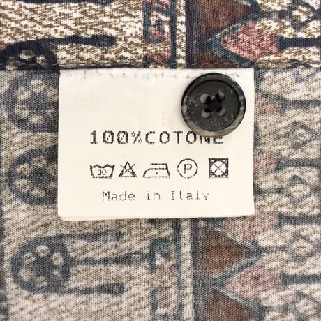 MADE IN ITALY製 Mitchumm Industries 1976 総柄 長袖シャツ マルチカラー 39-15 1/2サイズ