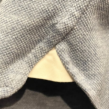 ▲訳あり商品▲ MADE IN ITALY製 GUY ROVER × BARNEYS NEW YORK別注 長袖ボタンダウン鹿の子ニットシャツ サックスブルー Mサイズ