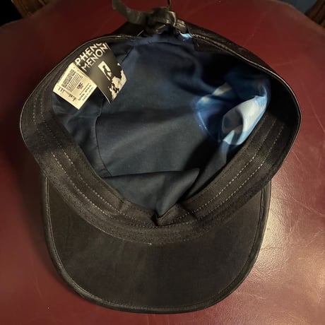 激レア MADE IN JAPAN製 PHENOMENON 2009年モデル HOUSE LEATHER 本革ホースレザーアーミーキャップ ブラック ONE SIZE