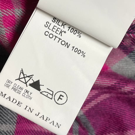 MADE IN JAPAN製 yoshiokubo チェック柄シルクハーフパンツ ピンク 3サイズ