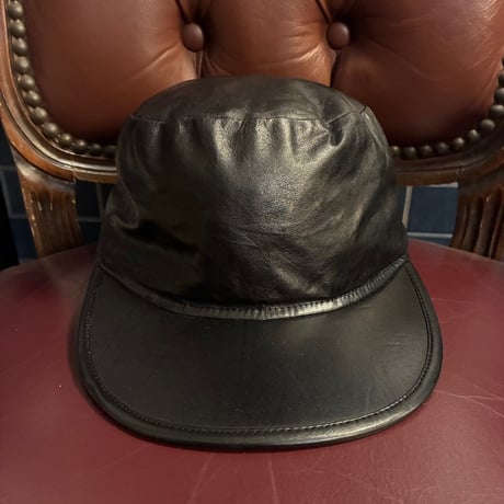 激レア MADE IN JAPAN製 PHENOMENON 2009年モデル HOUSE LEATHER 本革ホースレザーアーミーキャップ ブラック ONE SIZE