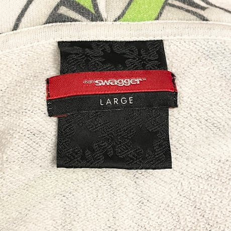 SWAGGER ミュージック柄フルジップパーカー ホワイト Lサイズ