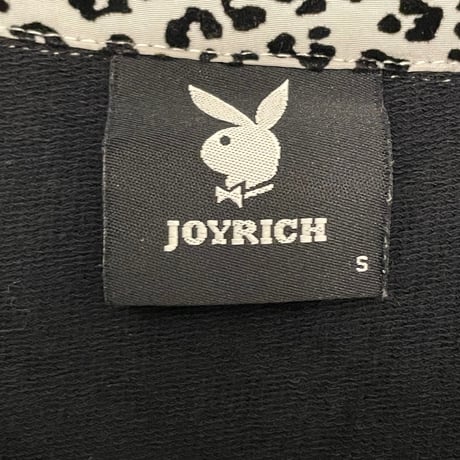 JOYRICH × PLAYBOY オーバーサイズ長袖ニットラガーポロシャツ ブラック Sサイズ