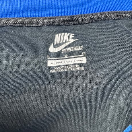 ▲訳あり商品▲ NIKE トラックジャケット ブルー×ブラック  Lサイズ
