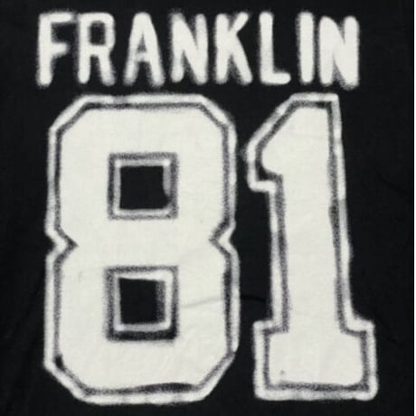 MADE IN ITALY製 FRANKLIN MARSHALL LAB フットボールシャツ型半袖Tシャツ ブラック Lサイズ