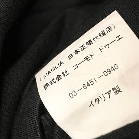 ★新品★ MADE IN ITALY製 MAGLIA 2024年SSモデル「MAGLIA」ポケット付きプリントクルーネックTシャツ ブラック S～Lサイズ