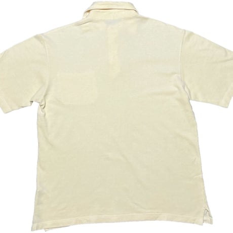 【BEAMS 取り扱い】 MADE IN ITALY製 VALDOGLIO FOR BEAMS F 半袖鹿の子ポロシャツ ベビーイエロー Mサイズ