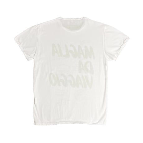 ★新品★ MADE IN ITALY製 MAGLIA 2024年SSモデル 「VIAGGIO」 ロゴプリント クルーネックTシャツ ホワイト S～Lサイズ