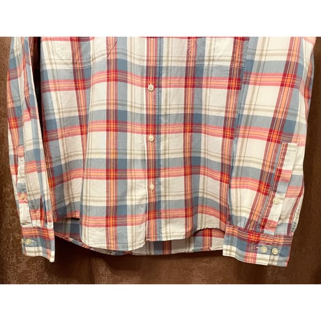 レア品 MADE IN PORTUGAL製 Barbour Steve McQueen Collection 長袖チェックシャツ マルチカラー Mサイズ