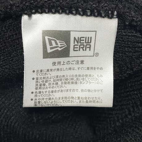NEW ERA NEW YORK CITY 刺繡入りアクリルニット帽 ブラック Fサイズ