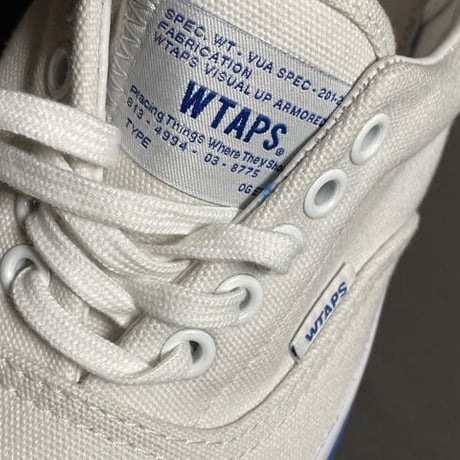 箱付き WTAPS×VANS OG Era LX Wネームスニーカー ホワイト×ブルー US8/26cm