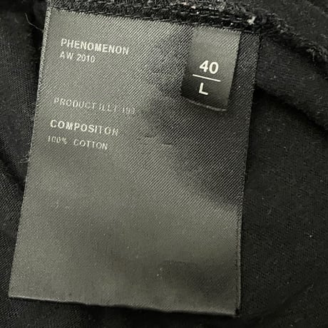 MADE IN JAPAN製 PHENOMENON 2010年AWモデル プリントTシャツ ブラック L/40サイズ
