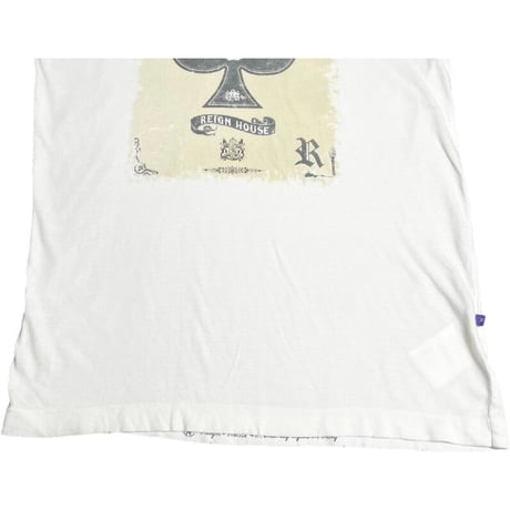 REIGN ITALIA 半袖VネックTシャツ ホワイト Sサイズ