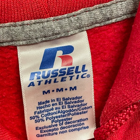 激レア Budweiser × Big Boi コラボレーション フルジップパーカー RUSSELL ATHLETICボディ レッド Mサイズ