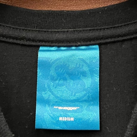 MADE IN JAPAN製 SWAGGER 2007年モデル ネクタイ柄プリントTシャツ ブラック Mサイズ