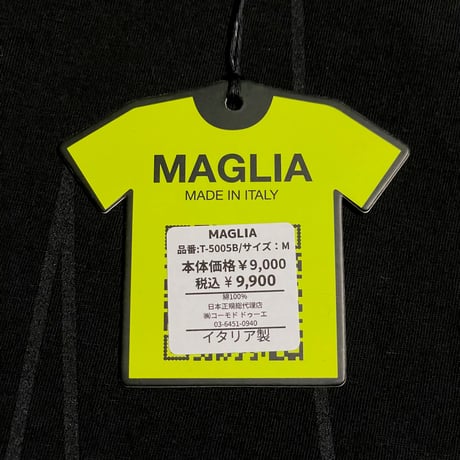 ★新品★ MADE IN ITALY製 MAGLIA 2025年AWモデル 「M by MAGLIA」 プリント クルーネックTシャツ ブラック M～XLサイズ