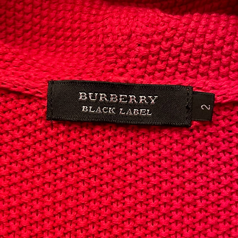 BURBERRY BLACK LABEL ダッフルコート型フルジップニットパーカー 