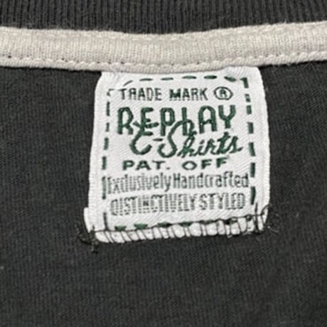 REPLAY 半袖ロゴTシャツ モスグリーン Mサイズ