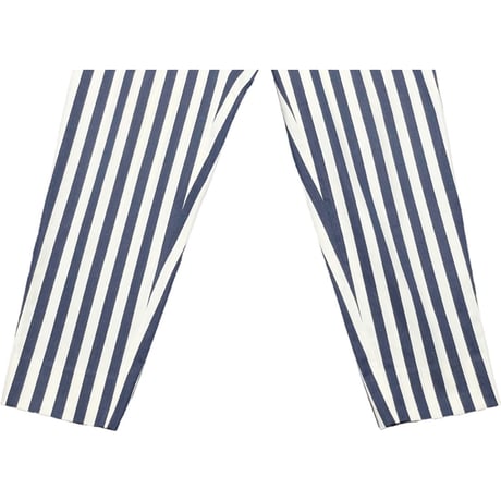MADE IN JAPAN製 BOW & ARROWS UNITED ARROWS ストライプ柄コットンスラックス ネイビー×ホワイト 44サイズ