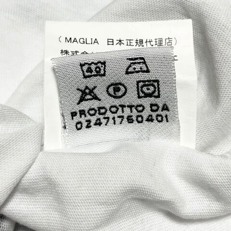 MADE IN ITALY製 MAGLIA ロゴプリントクルーネックTシャツ ホワイト Sサイズ
