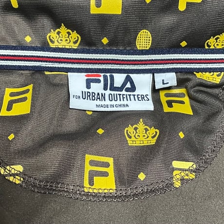 FILA FOR URBAN OUTFITTERS 総柄トラックジャケット ブラウン Lサイズ