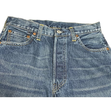 希少 MADE IN USA 555 バレンシア工場製 LEVI'S 501XX BIGE 復刻セルビッチデニムパンツ インディゴ W31×L36