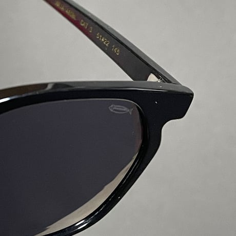 展示品渡し ★新品★ MADE IN ITALY製 SARAGHINA ARIA 480-BL HANDMADEサングラス ブラック ブラックレンズ