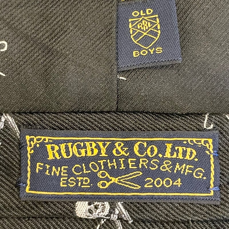 MADE IN ITALY製 RUGBY RALPH LAUREN スカル柄ハンドメイドシルク
