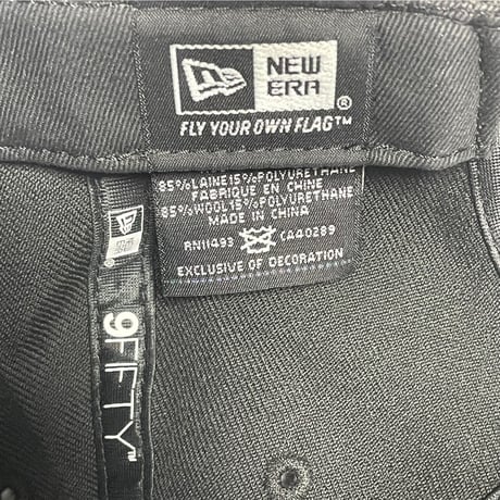 NEWERA BROOKLYN スネーク型押しスナップバックキャップ ブラック Fサイズ