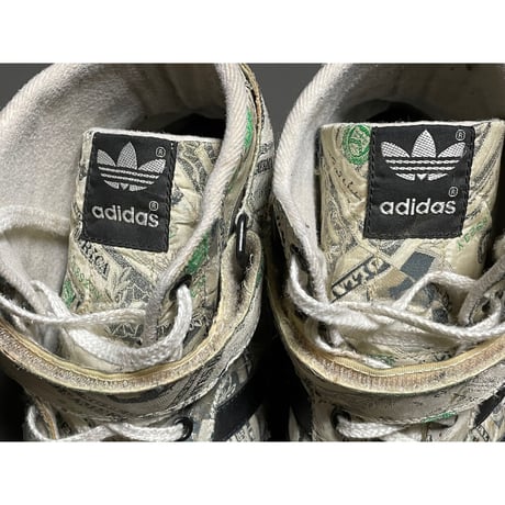 激レア 限定品 MADE IN GERMANY製 JEREMY SCOTT × ADIDAS ORIGINALS FORUM 初期コラボ MONEYモデルスニーカー ベージュ