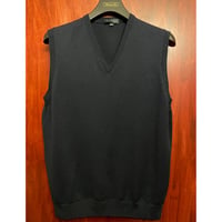 MADE IN ENGLAND製 JOHN SMEDLEY Vネックウールベスト ネイビー Mサイズ