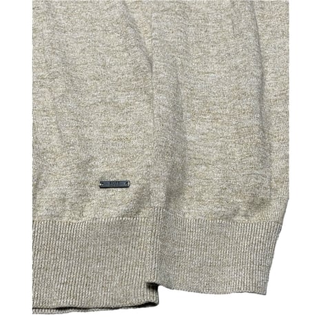 HUGO BOSS コットンVネックセーター ベージュ Mサイズ