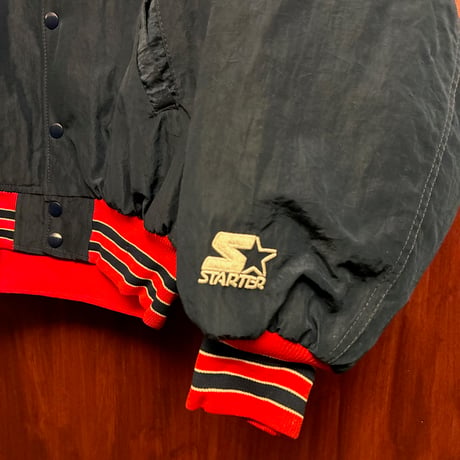 レア MADE IN USA製 90s Diamond COLLECTION BY STARTER × MLB BOSTON RED SOX 中綿入り ナイロンスタジアムジャケット ネイビー Mサイズ
