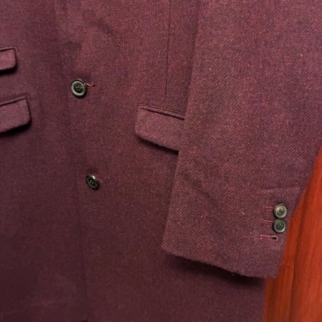 【サザビーリーグ 取り扱い】 MADE IN JAPAN製 J.SABATINO ウールチェスターコート パープル 1サイズ