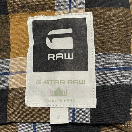 G-STAR RAW 長袖チェックシャツ ブラウン Sサイズ