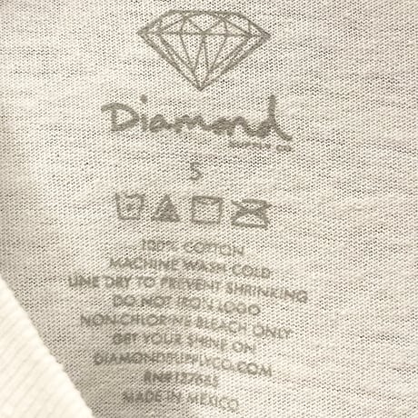 MADE IN MEXICO製 Diamond Supply Co. 長袖プリントTシャツ ホワイト Sサイズ