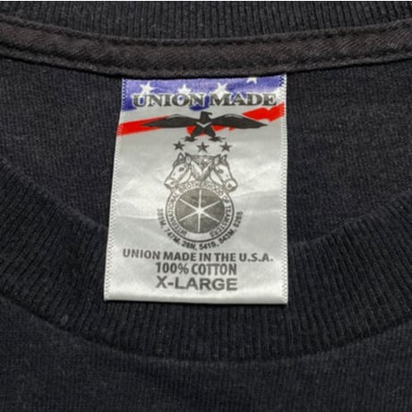 MADE IN USA製 UNION MADE ワッペン付きTシャツ ブラック XLサイズ