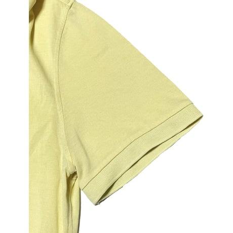 MADE IN ITALY製 ORIAN Vintage Slim Fit 半袖鹿の子ポロシャツ イエロー Lサイズ