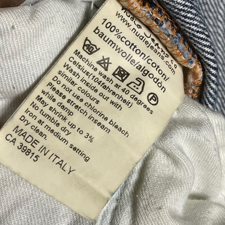 ▲訳あり商品▲ MADE IN ITALY製 Nudie Jeans デニムパンツ ライトインディゴ W31/L32サイズ