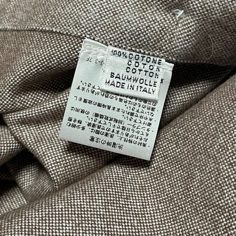 ☆タグ付き新古品☆ MADE IN ITALY製 PIETRO PROVENZALE Slim Fit 長袖コットンシャツ ブラウン Mサイズ