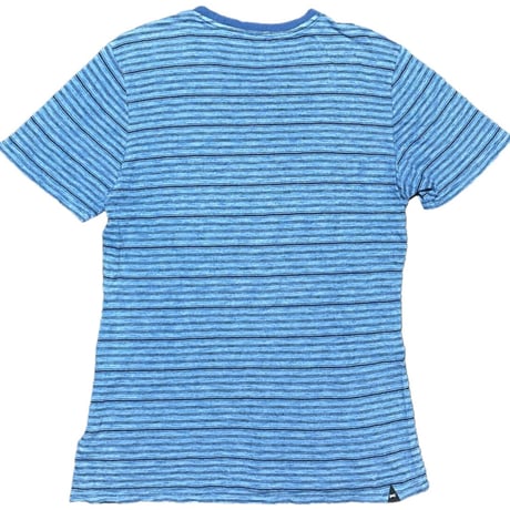 DENHAM 半袖コットンボーダーTシャツ インディゴ Mサイズ