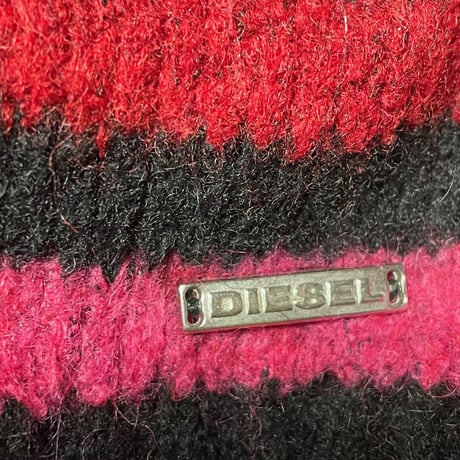 MADE IN ITALY製 DIESEL Italian Yarm ボーダーニット帽 マルチカラー