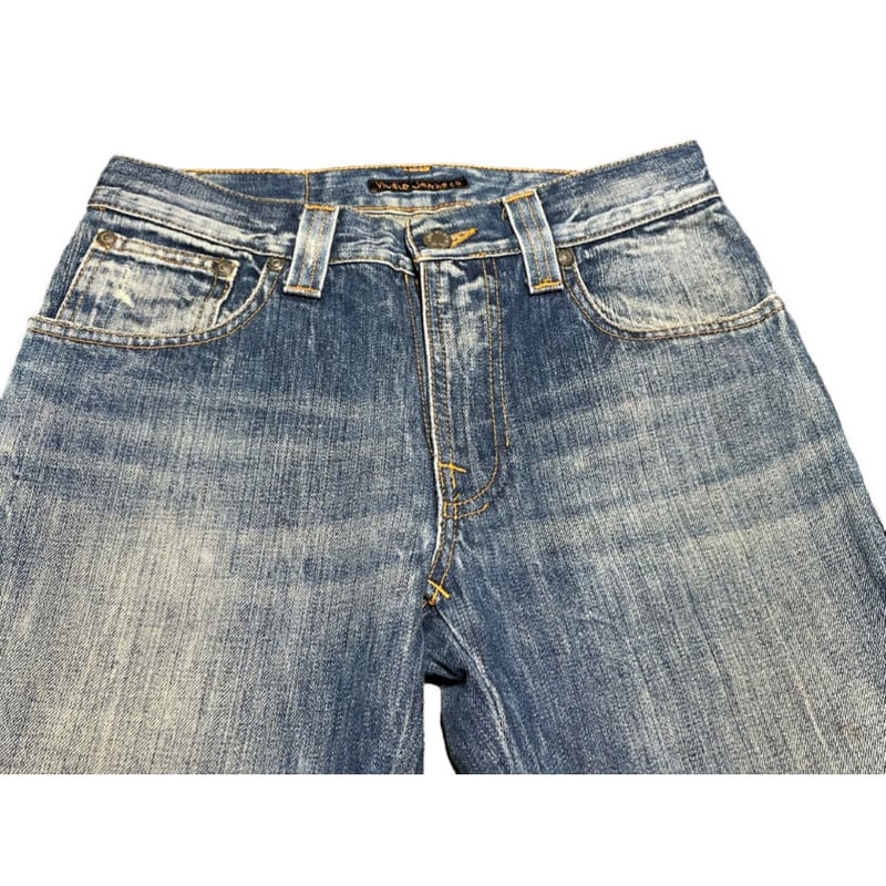 MADE IN ITALY製 Nudie Jeans デニムパンツ ライトインディゴ W28/...